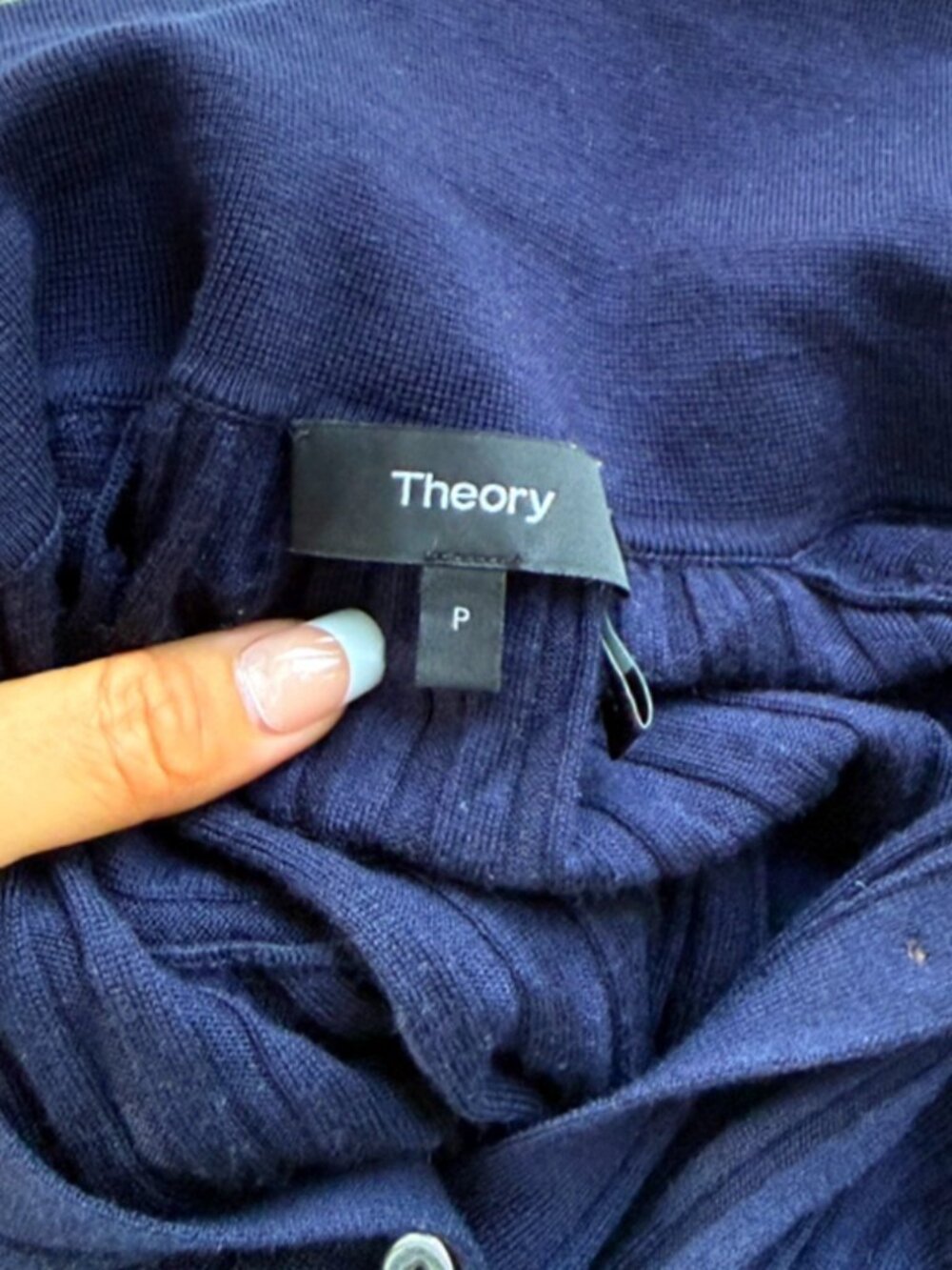 Theory Everly Button-Down Ribbed Sweater - Picture 7 of 7